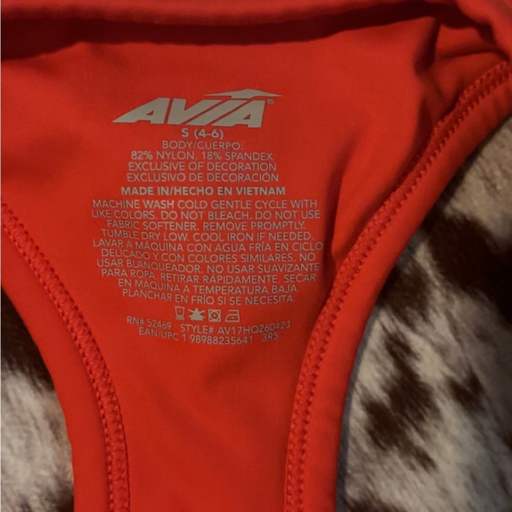 Avia red Athletic Tank Dress with bikers underneath - Picture 5 of 5